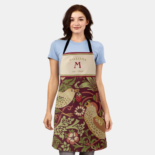 William Morris Strawberry Thief Schürze (Getragen)