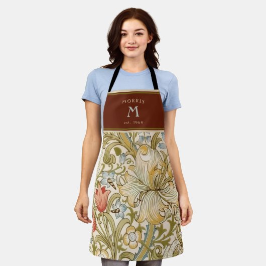 William Morris Strawberry Thief Schürze (Getragen)