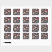 William Morris Strawberry Thief Square Sticker (Blatt)