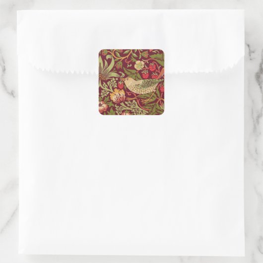 William Morris Strawberry Thief Square Sticker (Tasche)