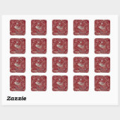 William Morris Strawberry Thief Square Sticker (Blatt)