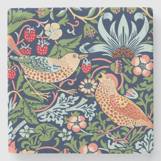 William Morris Strawberry Thief Steinuntersetzer (Vorderseite)