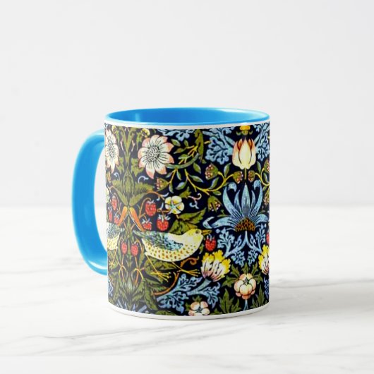 William Morris - Strawberry Thief Tasse (Vorderseite Links)