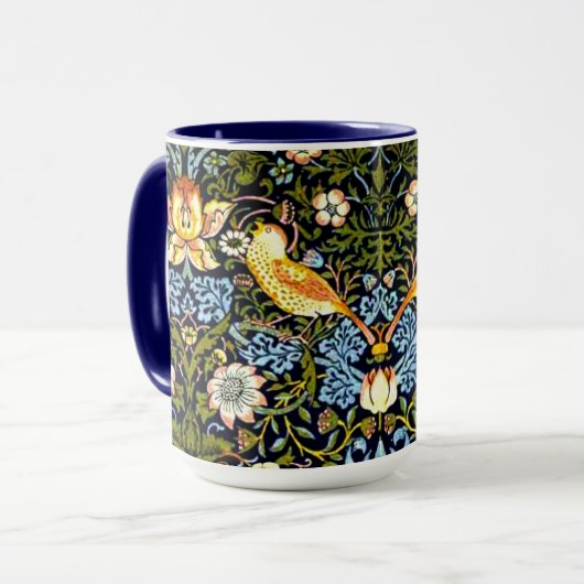 William Morris - Strawberry Thief Tasse (Vorderseite Links)