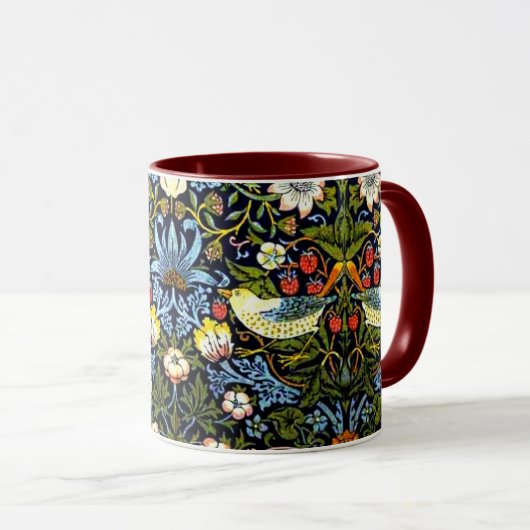 William Morris - Strawberry Thief Tasse (VorderseiteRechts)