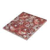 William Morris Strawberry Thief Terrakotta-Vogel Fliese (Seite)
