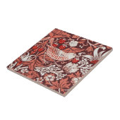 William Morris Strawberry Thief Terrakotta-Vogel Fliese (Seite)