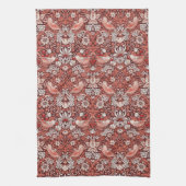 William Morris Strawberry Thief Terrakotta-Vogel Geschirrtuch (Vertikal)