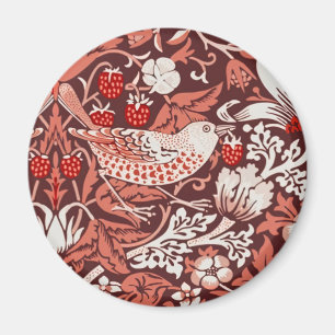 William Morris Strawberry Thief Terrakotta-Vogel Magnet