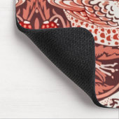 William Morris Strawberry Thief Terrakotta-Vogel Mousepad (Ecke)