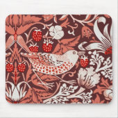 William Morris Strawberry Thief Terrakotta-Vogel Mousepad (Vorne)