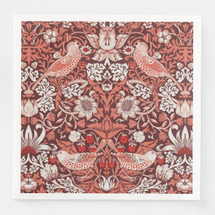 William Morris Strawberry Thief Terrakotta-Vogel Serviette