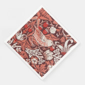 William Morris Strawberry Thief Terrakotta-Vogel Serviette (Ecke)
