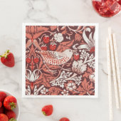 William Morris Strawberry Thief Terrakotta-Vogel Serviette (Beispiel)