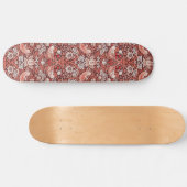 William Morris Strawberry Thief Terrakotta-Vogel Skateboard (Horizontal)
