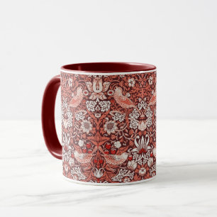 William Morris Strawberry Thief Terrakotta-Vogel Tasse