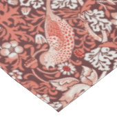 William Morris Strawberry Thief Terrakotta-Vogel Tischdecke (Schrägansicht)
