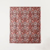William Morris Strawberry Thief Terrakotta-Vogel Wandteppich (Vorderseite)