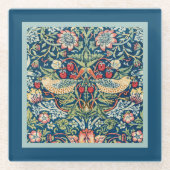 William Morris Strawberry Thief Throw Kissen Glasuntersetzer (Vorderseite)