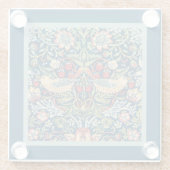 William Morris Strawberry Thief Throw Kissen Glasuntersetzer (Rückseite)