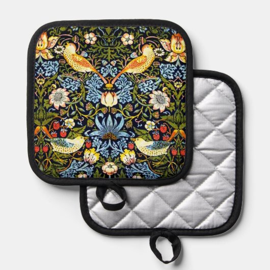 William Morris - Strawberry Thief Topflappen (Vorderseite/Rückseite)