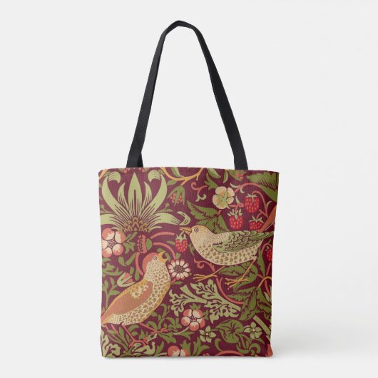 William Morris Strawberry Thief Tote Bag Tasche (Rückseite)