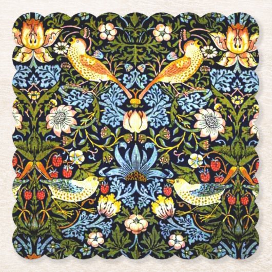 William Morris, Strawberry Thief Untersetzer (Vorderseite)
