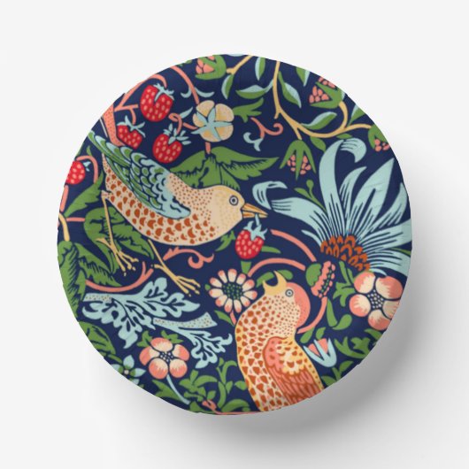 William Morris Strawberry Thief Verziert Pappteller (Vorderseite)