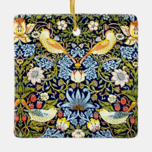William Morris: Strawberry Thief Vintage-Design, Keramikornament