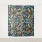 William Morris - Strawberry Thief Wandteppich (Vorderseite)