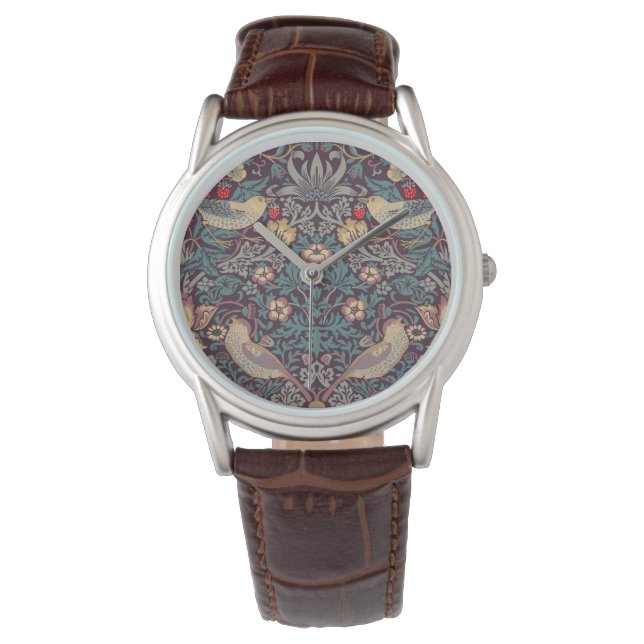 William Morris Strawberry Thief Watch Armbanduhr (Vorderseite)