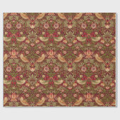 William Morris Strawberry Thief Wrapping Paper Geschenkpapier (Flach)