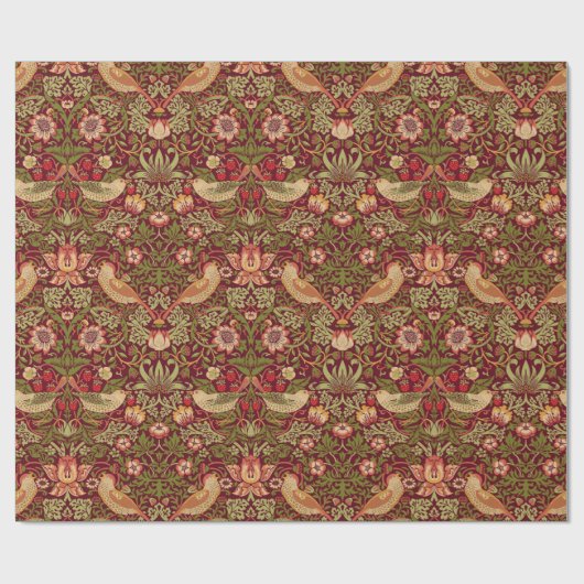 William Morris Strawberry Thief Wrapping Paper Geschenkpapier (Flach)