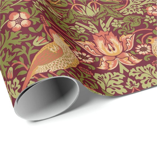 William Morris Strawberry Thief Wrapping Paper Geschenkpapier (Rolleneckpunkt)