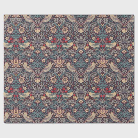 William Morris Strawberry Thief Wrapping Paper Geschenkpapier (Flach)