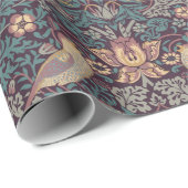 William Morris Strawberry Thief Wrapping Paper Geschenkpapier (Rolleneckpunkt)