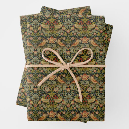 William Morris: Strawberry Thief Wrapping Paper Geschenkpapier Set (Beispiel)