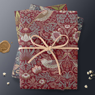 William Morris Strawberry Thief Wrapping Paper Geschenkpapier Set