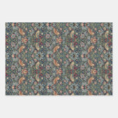 William Morris: Strawberry Thief Wrapping Paper Geschenkpapier Set (Vorderseite 2)