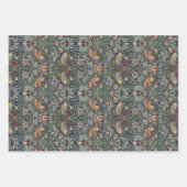 William Morris: Strawberry Thief Wrapping Paper Geschenkpapier Set (Vorderseite)