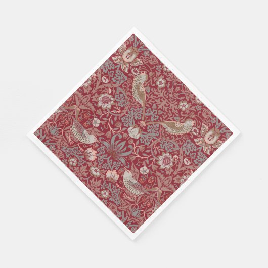 William Morris Strawberry Thief Wrapping Paper Serviette (Ecke)