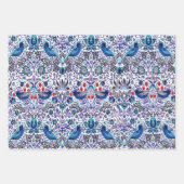 William Morris Strawberry Wrapping Paper Sheets Geschenkpapier Set (Vorderseite 2)