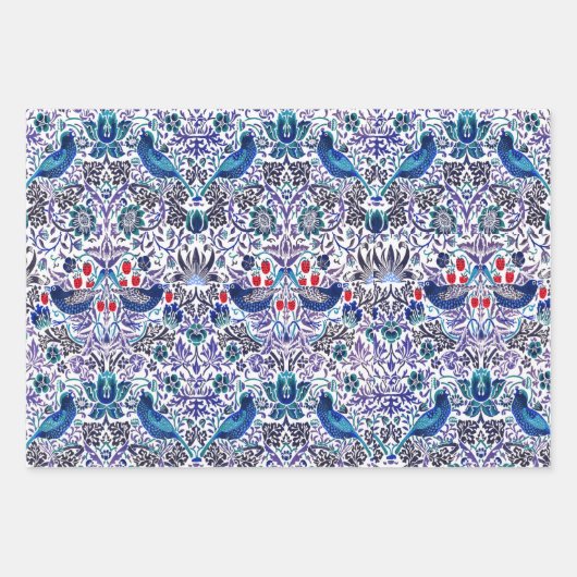 William Morris Strawberry Wrapping Paper Sheets Geschenkpapier Set (Vorderseite 2)