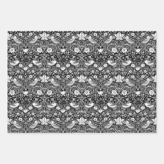 William Morris Strswberry Diief, Multi Blue Black Geschenkpapier Set (Vorderseite 3)