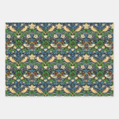 William Morris Strswberry Diief, Multi Blue Black Geschenkpapier Set (Vorderseite)