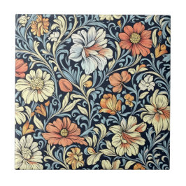 William Morris style floral acanthus pattern Fliese