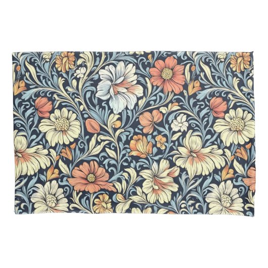 William Morris style floral acanthus pattern Kissenbezug (Vorderseite-Links)