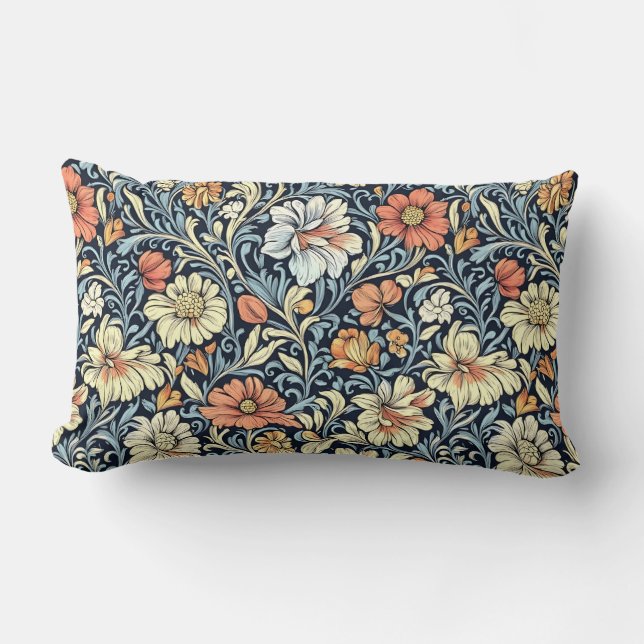William Morris style floral acanthus pattern Lendenkissen (Vorderseite)