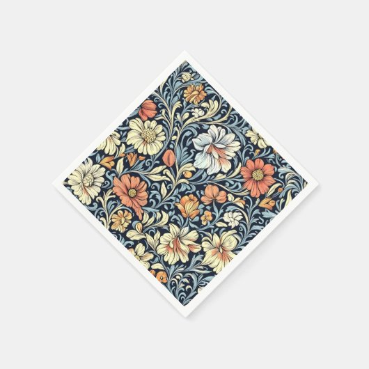 William Morris style floral acanthus pattern Serviette (Ecke)