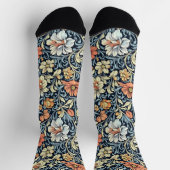 William Morris style floral acanthus pattern Socken (Oben)